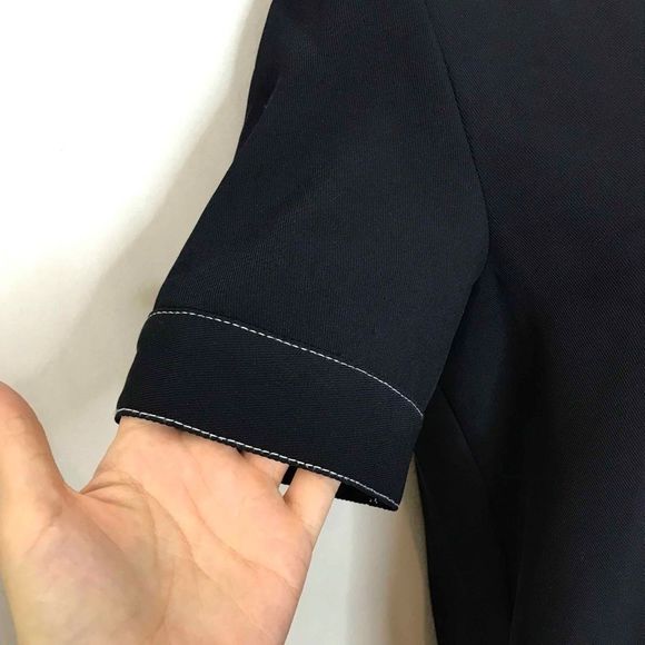 NAVY And White Zara Shift Dress With Placket 🌻 - Picture 2 of 10